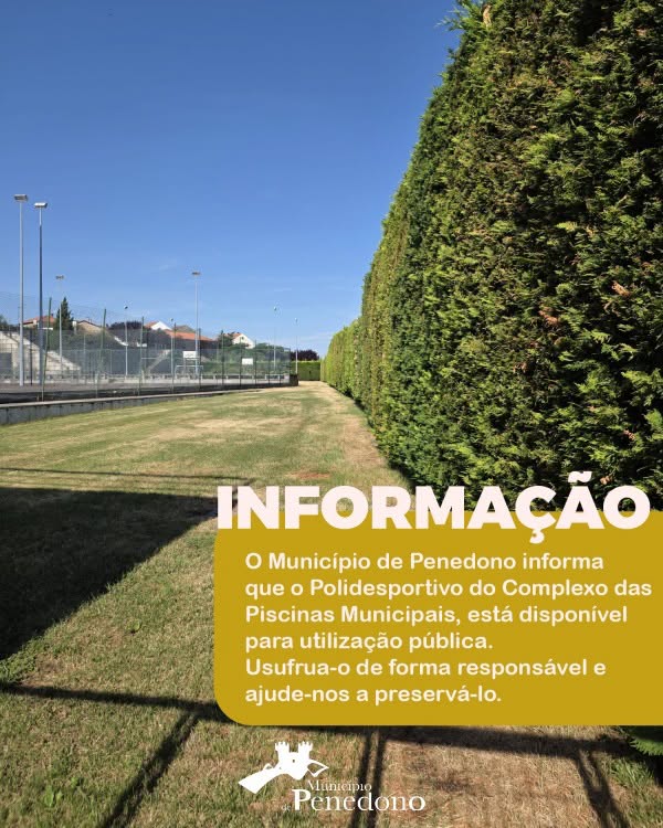 O Polidesportivo do Complexo das Piscinas Municipais encontra-se disponível