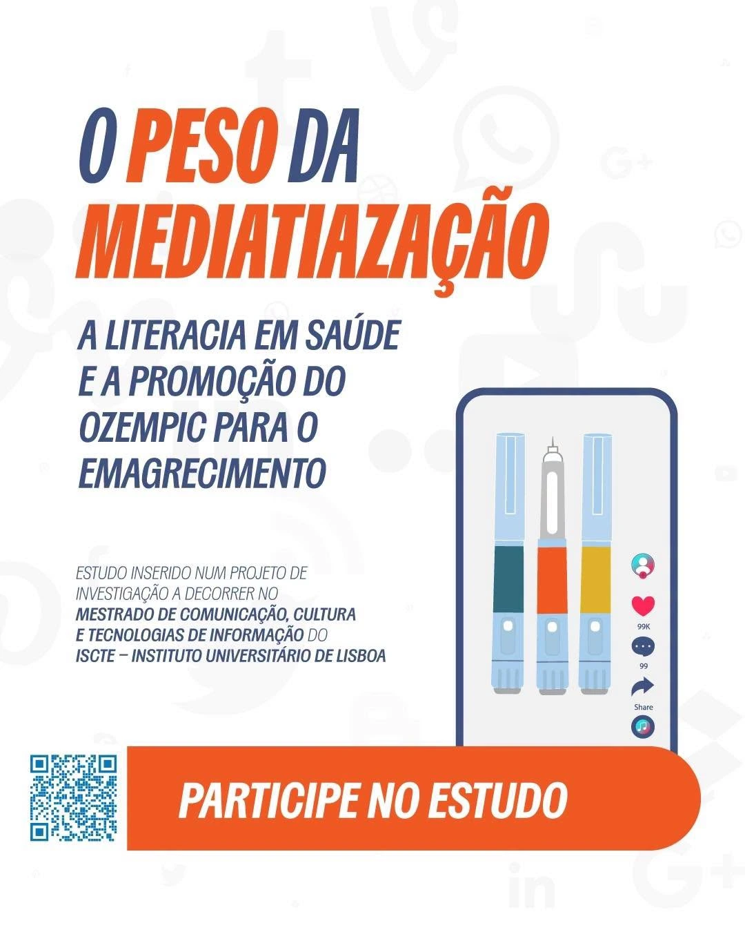 Município divulga questionário académico sobre Ozempic e redes sociais